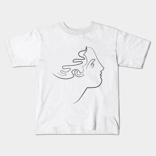 Henri matisse woman line art minimal print, aesthetics Kids T-Shirt